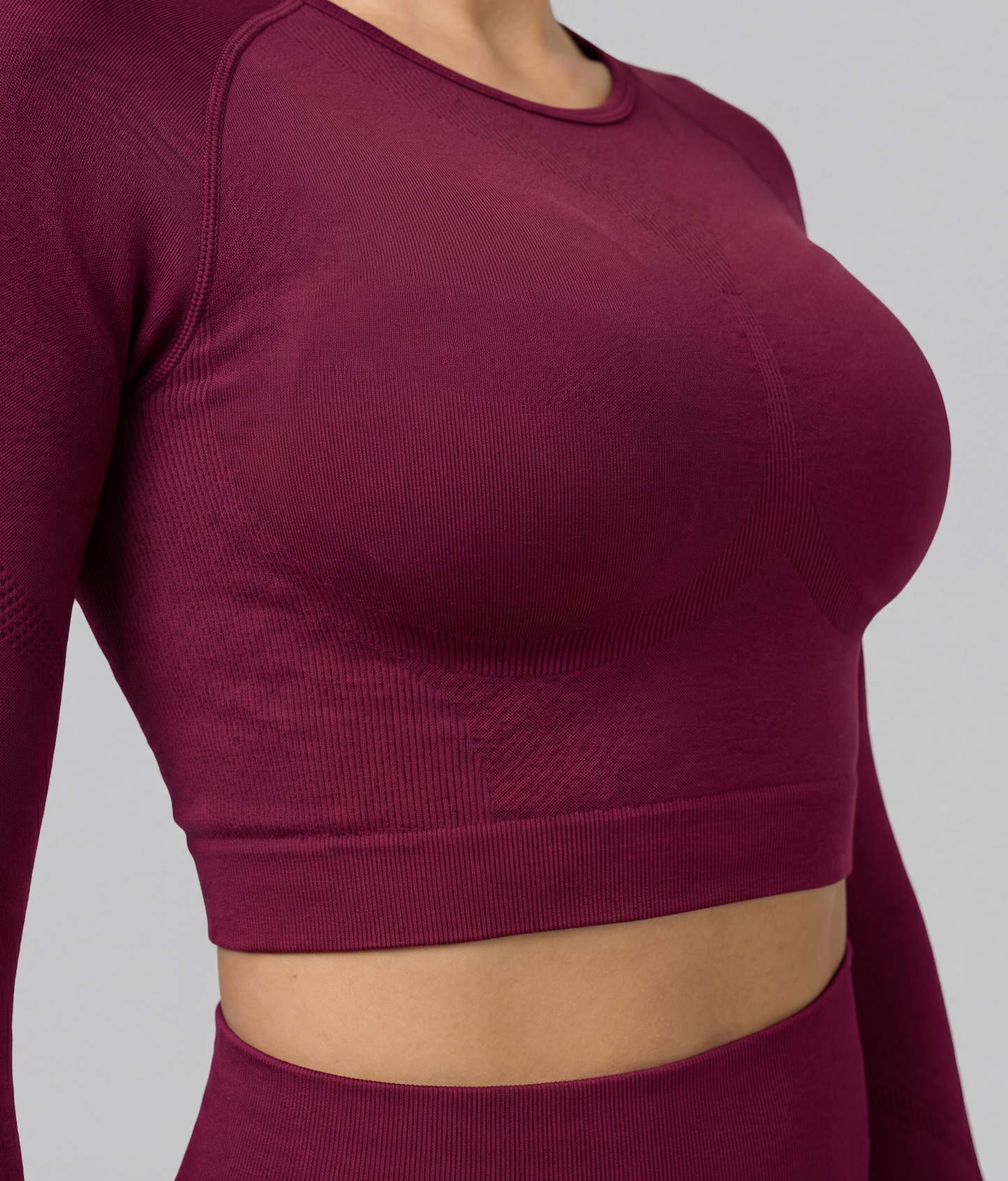 Burgundy Long Sleeve Top